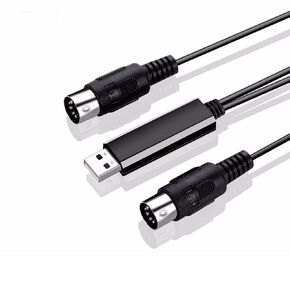 LBSC USB Type C to Midi Cable for Studio Equipment Dj Controller Guitar Piano Midi Cables Adapter with Synthesizer & Workstation Keyboards Midi to USB C Interface Converter for Android,Windows,mac Os