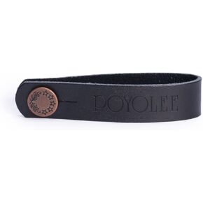 POYOLEE Leather Guitar Neck Strap Button Neck Loop Guitar Headstock Strap Tie