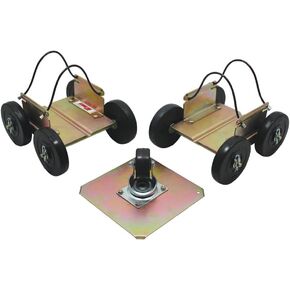 Extreme Max 5800.0200 Power Wheels Drivable Steerable Snowmobile Dollies - Standard, Fits Skis Up To 7" Wide, Off-Road Compatible,Gold