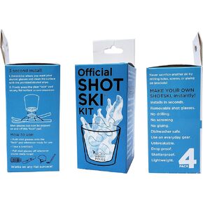SHOTSKI Official Kit - Instantly Turn Your Everyday Gear into a Shot ski! Removable, shatterproof Shot Glasses, installs in Seconds, no Tools Required! Apres Ski Gift (6 Pack) in Saudi Arabia