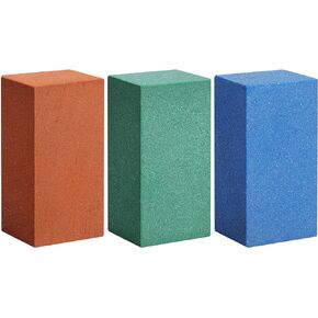 2 Pcs Gummy Rubber Abrasive Stone- Edge Grinding Rubber Block Stone- Soft Snowboard Gummy Stone- Snowboard Ski Stone for Removing Rust and Burrs (Blue 60 Grit, Green 120 Grit)