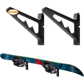 Poskad Snowboard Wall Mount Display Rack,Adjustable Storage Layers Space Saving Design,Home and Garage SKi Board Storage. in Saudi Arabia
