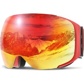 COPOZZ Ski Goggles, G2 Magnetic Snowboard Goggles, Polarized OTG UV400 Skiing Goggles for Options