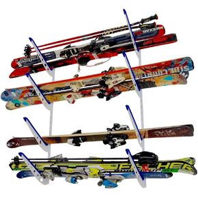 StoreYourBoard Adjustable Ski Storage Rack, Wall Mount Organizer