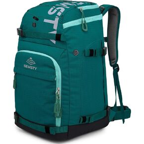 SEMSTY Ski Boot Bag, 55L Waterproof Ski and Snowboard Boots Travel Backpack for Skis, Snowboard, Ski Helmet, & Accessories