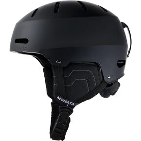 MONATA Ski Helmet Snowboard Helmet, Dial Fit, Goggle Compatible, Ear Pads, Dual Certified Ski Helmets for Men Women Youth Kids