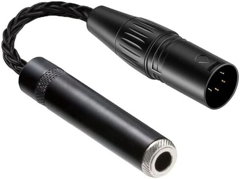 Gotor 4 دبوس XLR إلى 1/4 مهايئ الرافعة 4-pin XLR ذكر متوازن إلى 6.35 مم 1/4 أنثى فقط يناسب 6.35 مم TRS 3 أقطاب ذكر-10 سم in Kuwait