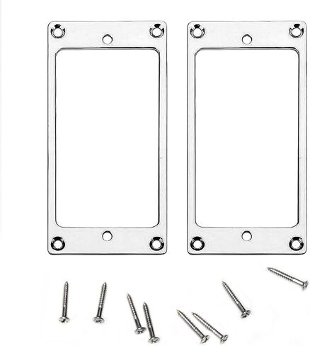 Cheerock Humbucker Pickups Cover Mounting Ring Set Humbucker Cover Replacement Part Compatible with Electric Guitar or Precision Bass (2Pcs) (black) in Kuwait