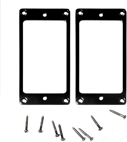 Cheerock Humbucker Pickups Cover Mounting Ring Set Humbucker Cover Replacement Part Compatible with Electric Guitar or Precision Bass (2Pcs) (black) in Kuwait