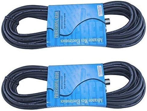 MCSPROAUDIO 2 Pack Shielded 100 Foot Male to Female 3 Pin XLR Mic Audio Cable in Saudi Arabia