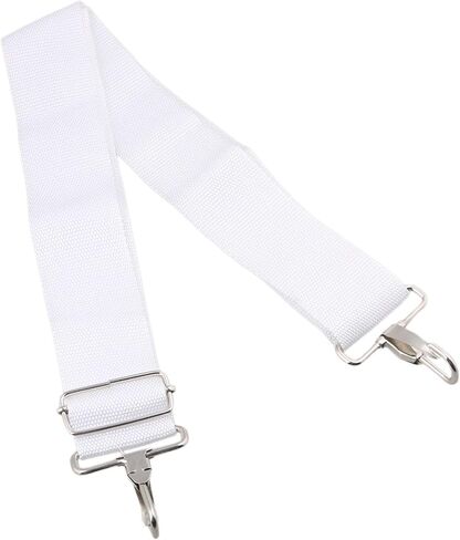 Yibuy 1.97inch Wide White Nylon Adjustable Snare Drum Sling Strap Belt Marching Percussion Accessory in Saudi Arabia