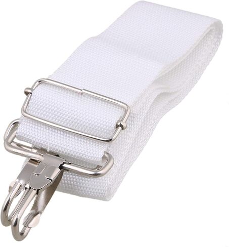 Yibuy 1.97inch Wide White Nylon Adjustable Snare Drum Sling Strap Belt Marching Percussion Accessory in Saudi Arabia