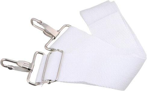 Yibuy 1.97inch Wide White Nylon Adjustable Snare Drum Sling Strap Belt Marching Percussion Accessory in Saudi Arabia