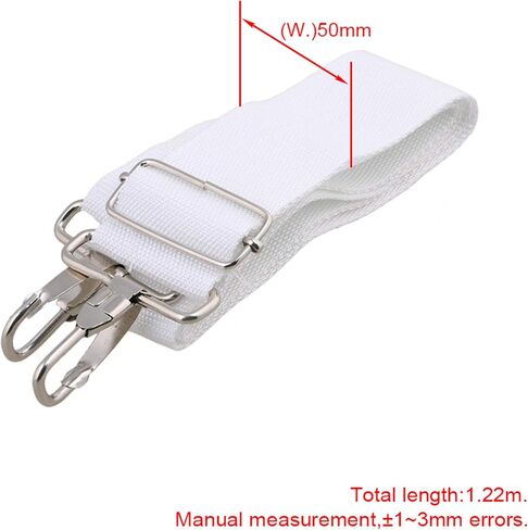 Yibuy 1.97inch Wide White Nylon Adjustable Snare Drum Sling Strap Belt Marching Percussion Accessory in Saudi Arabia