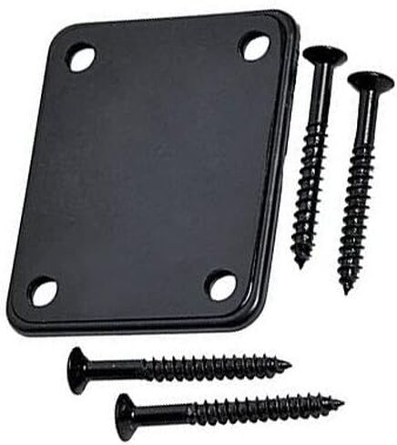 YMC مجموعة واحدة من لوحة رقبة الجيتار الكهربائي مع براغي لدقة جيتار Strat Tele، استبدال باس الجاز، أسود in Kuwait