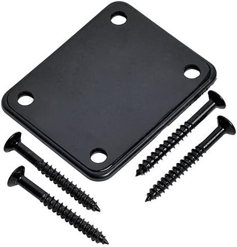 YMC مجموعة واحدة من لوحة رقبة الجيتار الكهربائي مع براغي لدقة جيتار Strat Tele، استبدال باس الجاز، أسود in Kuwait