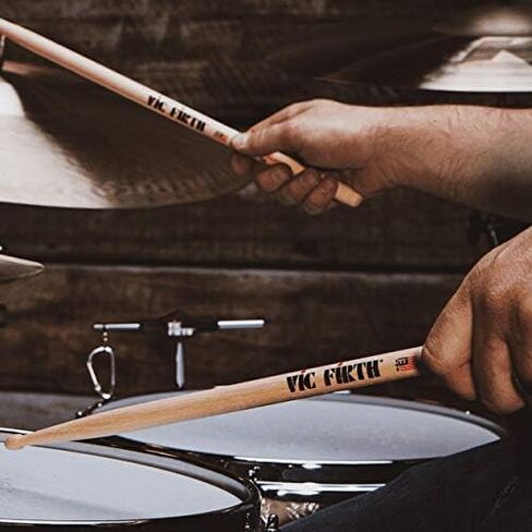 Vic Firth 6" Double Sided Drum Practice Pad Bundle with 4 Pairs of 5A Drumsticks, Stick Bag, and Austin Bazaar Polishing Cloth in Saudi Arabia