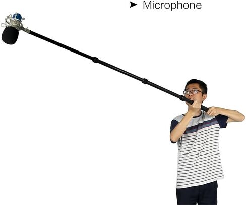 عمود كوولرترون خفيف الوزن من كولرترون مع أقفال سهلة اللف ومقبض مبطن لميكروفونات بندقية احترافية in Kuwait