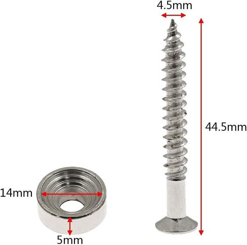 TUOREN Guitar Neck Mounting Screws Neck Joint Bushings Ferrules & Bolts for Electric Guitar Bass Pack of 16pcs (Black) in Saudi Arabia