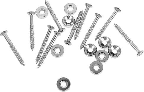 TUOREN Guitar Neck Mounting Screws Neck Joint Bushings Ferrules & Bolts for Electric Guitar Bass Pack of 16pcs (Black) in Saudi Arabia