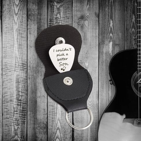 Son Gifts from Mom Dad, I Couldn't Pick a Better Son Guitar Pick Gifts for Guitar Player Son, Stainless Steel Guitar Picks Musician Gift Ideas for Son, Christmas Birthday Graduation Gift for Son in Saudi Arabia