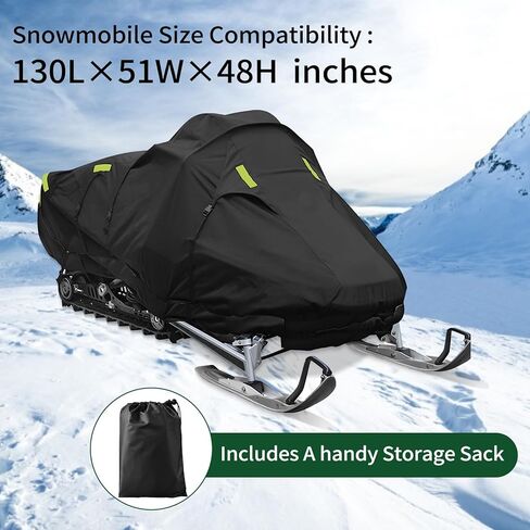 غطاء AKEfit لمركبات الثلج، 130 طول × 51 عرض × 48 ارتفاع بوصة، مناسب لمركبات الثلج المختلفة، مقاوم للماء والتمزق، أغطية عربات الثلوج in Kuwait