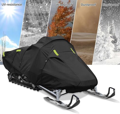 غطاء AKEfit لمركبات الثلج، 130 طول × 51 عرض × 48 ارتفاع بوصة، مناسب لمركبات الثلج المختلفة، مقاوم للماء والتمزق، أغطية عربات الثلوج in Kuwait