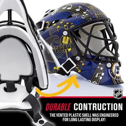 Franklin Sports NHL Team Logo Mini Hockey Goalie Mask with Case - Collectible Goalie Mask with Official NHL Logos and Colors in Kuwait