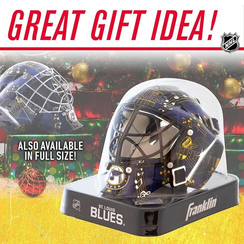 Franklin Sports NHL Team Logo Mini Hockey Goalie Mask with Case - Collectible Goalie Mask with Official NHL Logos and Colors in Kuwait