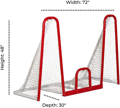 Winnwell Hockey Skill Training Net- 72" Heavy Duty Shooter Tutor Hockey Net with 1.5" Posts, Equipment to Help Improve Shot Accuracy for Kids, Teens, Adult Players in Kuwait