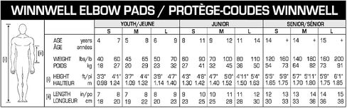 Winnwell Classic Hockey Elbow Pads- Protective Hockey Gear for Youth, Junior, Senior Players - Equipment for Roller, Street & Ice Hockey in Saudi Arabia