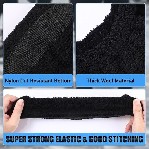 TOBWOLF 4PCS Ice Skate Blade Covers, Black Terry Cloth Ice Skate Blade Covers Skate Soakers, Absorbent Skate Blade Protector for Hockey Skates, Figure Skates and Ice Skates in Saudi Arabia
