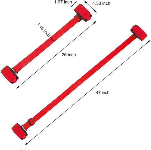 Blulu 4 Pack Ski Carrier Straps Adjustable Shoulder with Cushioned Fastener Tape Strap Loop Strong for Adults Kids in Kuwait