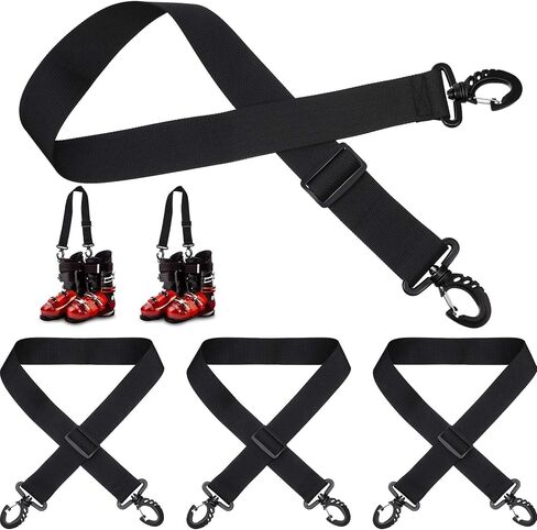Skylety 4 Pcs Ski Boot Carrier Straps Adjustable Snowboard Strap Shoulder Sling Leash Ice Skates Winter Sport Accessories in Saudi Arabia