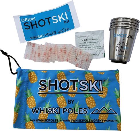SHOTSKI Official Kit - Instantly Turn Your Everyday Gear into a Shot ski! Removable, shatterproof Shot Glasses, installs in Seconds, no Tools Required! Apres Ski Gift (6 Pack) in Saudi Arabia