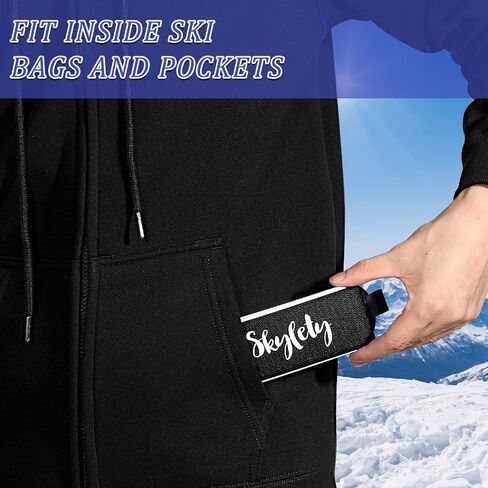 10 Pieces Ski Strap Fasteners Tape Adjustable Ski Wraps Ties for Carrying Ski Gear Winter Christmas (Black, Blue, Red, Gray, White) in Kuwait
