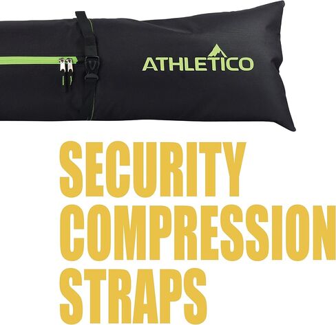 مجموعة حقيبة التزلج Athletico وحقيبة أحذية التزلج - حقائب التزلج للسفر الجوي - حقائب التزلج على الجليد غير المبطنة تناسب الزلاجات حتى 200 سم - للرجال والنساء والبالغين والأطفال in Kuwait