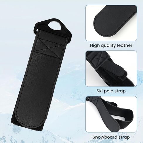 حزام تزلج وحامل عمود، احزمة حمل تزلج مبطنة قابلة للتعديل، اكسسوارات التزلج على المنحدرات للبالغين والمراهقين للتزلج على الجليد والانشطة الخارجية في الشتاء in Kuwait