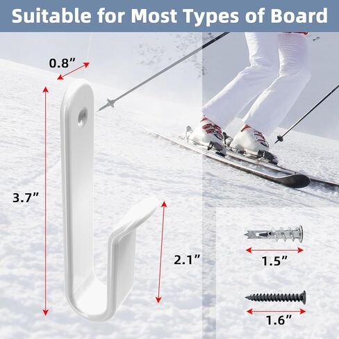 Horizontal Snowboard Wall Mount Clips Snowboard Rack Wall Mount Snowboard Mount Storage Snowboard Wall Mount for Room in Kuwait