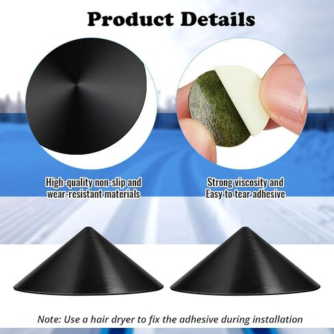 Hotop 40 Pieces Snowboard Stomp Pad Self Adhesive Rubber Clear Ski Snowboard Stomp Pad Provides Extra Grip for Snowboarding for Men Women in Saudi Arabia