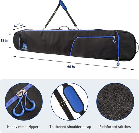 Froskey 12mm Padded Snowboard Bag for Air Travel, Fits 158cm Snowboard/Skis, Waterproof Snowboard Travel Bags for Flying in Saudi Arabia