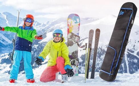 Froskey 12mm Padded Snowboard Bag for Air Travel, Fits 158cm Snowboard/Skis, Waterproof Snowboard Travel Bags for Flying in Saudi Arabia