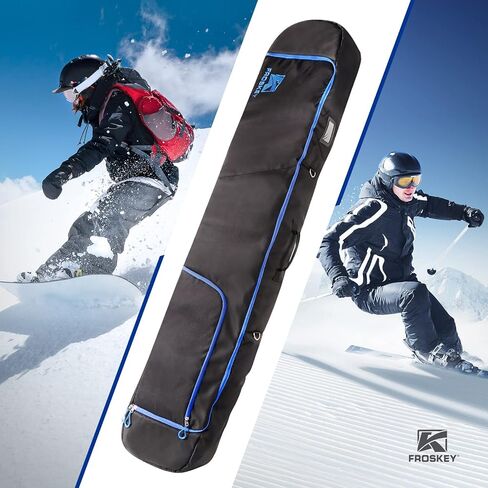 Froskey 12mm Padded Snowboard Bag for Air Travel, Fits 158cm Snowboard/Skis, Waterproof Snowboard Travel Bags for Flying in Saudi Arabia