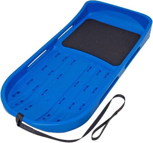 زلاجة ثلجية فاخرة لشخصين من GoSports مع هيكل مزدوج الجدران وحزام سحب ومقعد مبطن - اختر بين الأحمر والأزرق in Kuwait