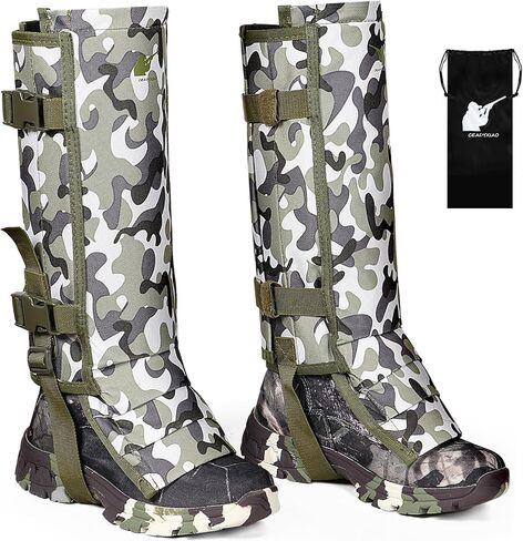 جراميق الثعبان للصيد شقوق الثعبان المقاومة للماء، واقيات الثعبان لحماية عضات الثعبان من أجل الجزء السفلي من الساقين، جراميق الأحذية مناسب للرجال والنساء، حجم قابل للتعديل للصيد والمشي لمسافات طويلة والعمل في المزرعة in Kuwait