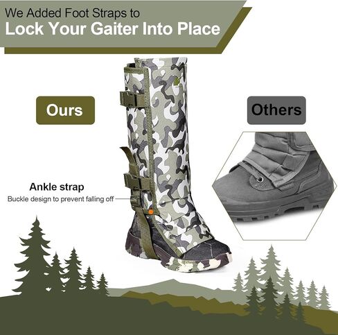 جراميق الثعبان للصيد شقوق الثعبان المقاومة للماء، واقيات الثعبان لحماية عضات الثعبان من أجل الجزء السفلي من الساقين، جراميق الأحذية مناسب للرجال والنساء، حجم قابل للتعديل للصيد والمشي لمسافات طويلة والعمل في المزرعة in Kuwait