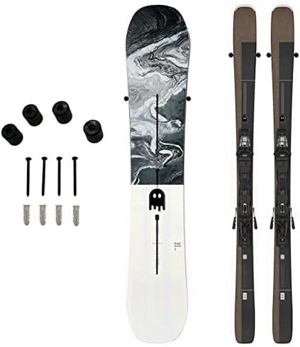 (8X PCS) Premium Snowboard or Ski Wall Mount Hanger Military Grade Rubber for Vertical Storage Display & Rack by GHOST MOUNTS in Kuwait