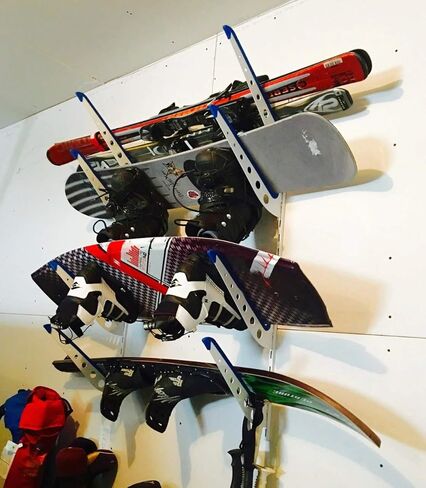 رف تخزين جداري للتزلج على الماء قابل للتعديل من StoreYourBoard، يحمل 4 مجموعات من الزلاجات، منظم مرآب المنزل in Kuwait