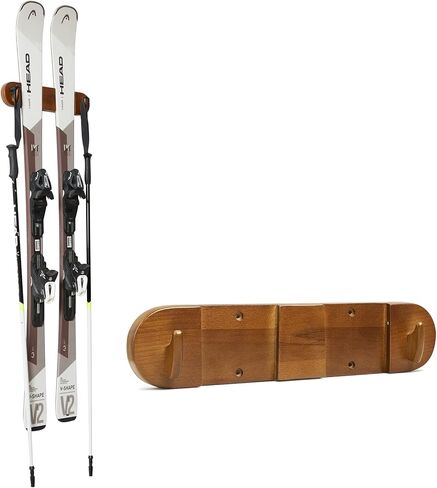 رف تخزين التزلج على الجليد، حامل مزلاجات المنزل والمرآب الخشبي، رف تخزين الحائط على الجليد in Kuwait