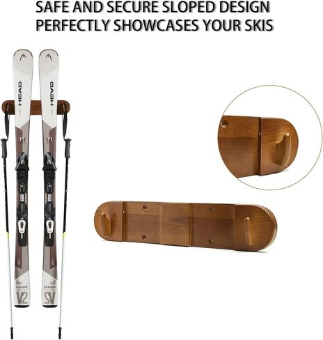 رف تخزين التزلج على الجليد، حامل مزلاجات المنزل والمرآب الخشبي، رف تخزين الحائط على الجليد in Kuwait